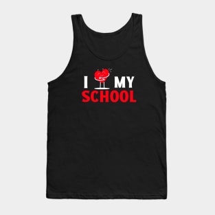 I Love My School Valentine's Day Tank Top